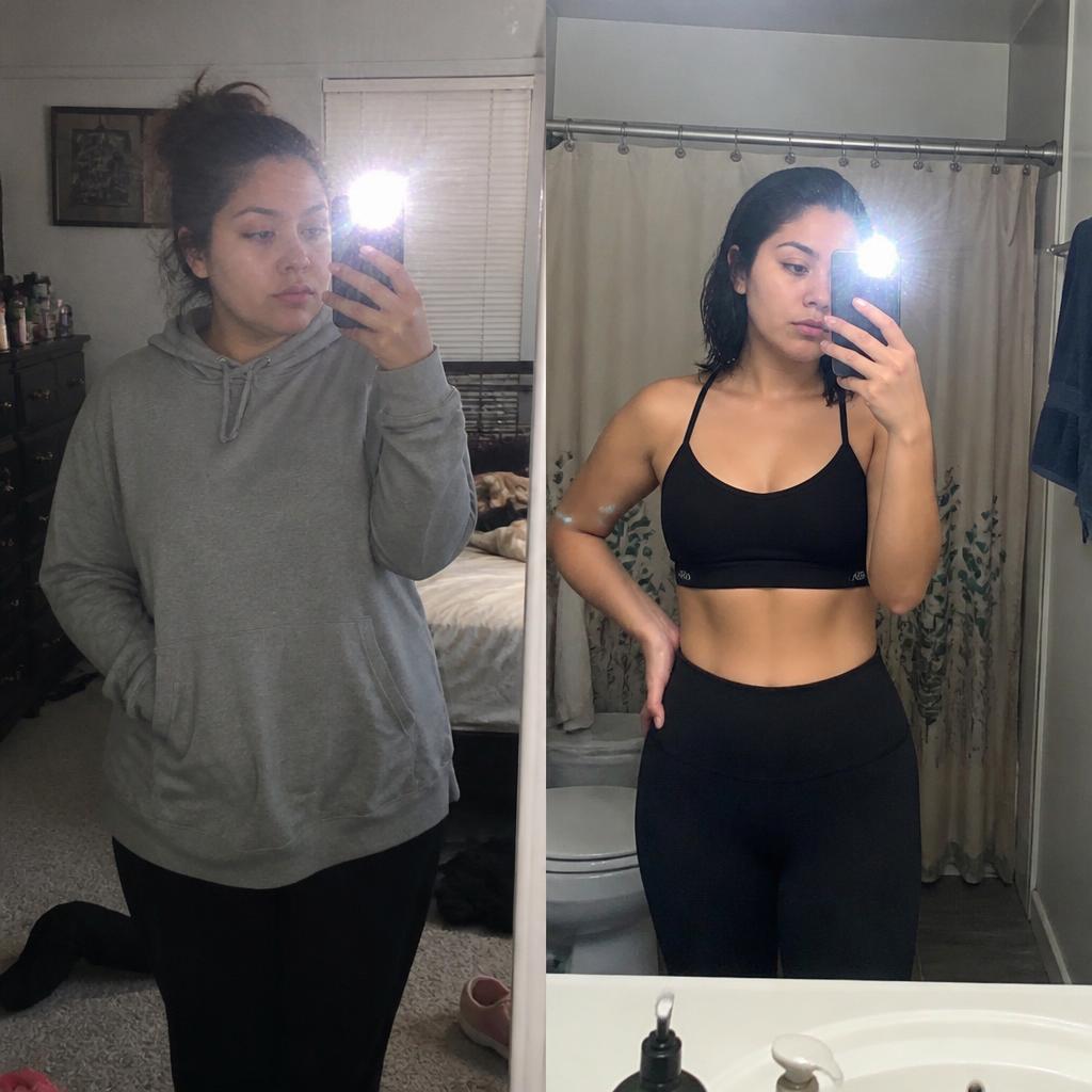 Jasmine R. before and after transformation