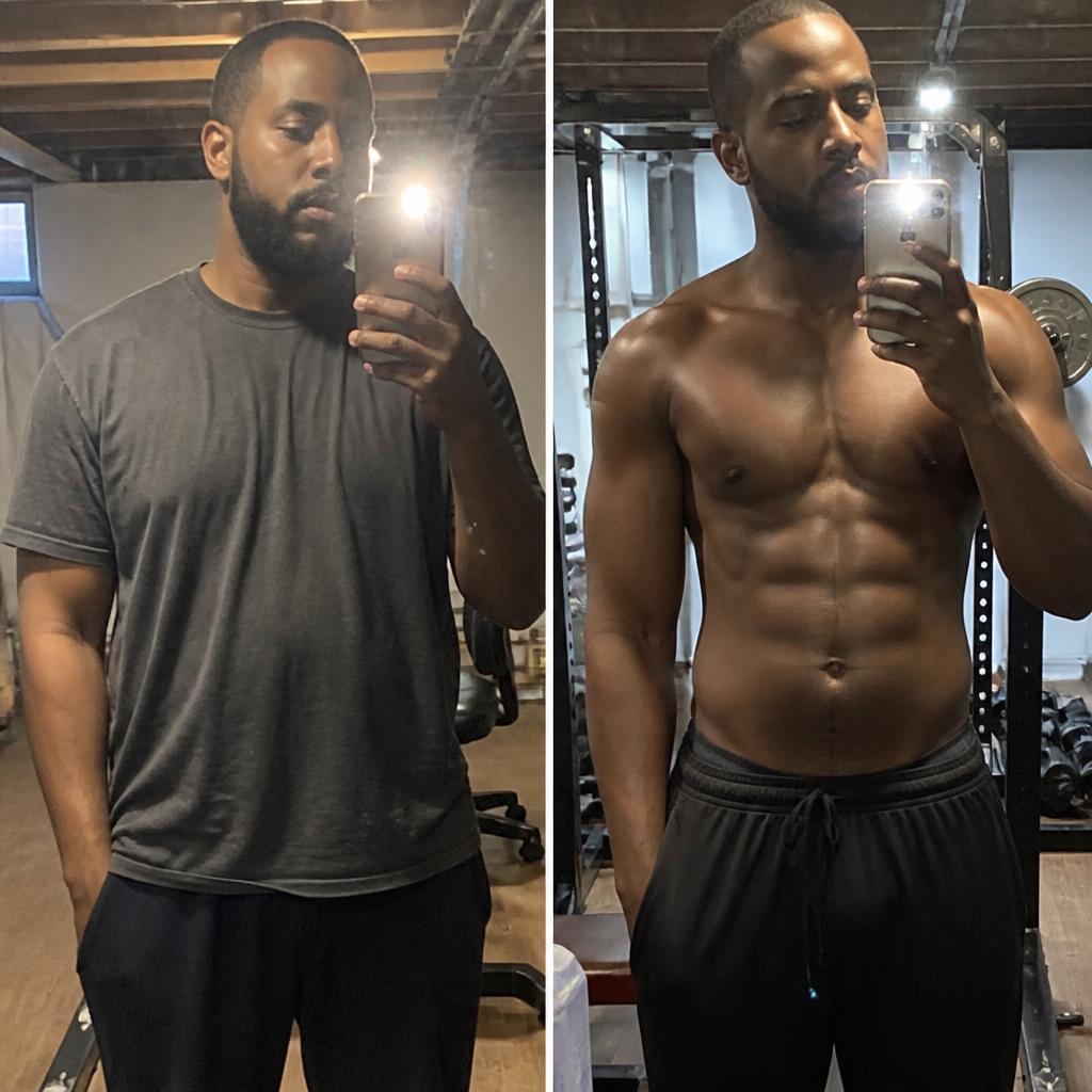 Tyrese B. before and after transformation