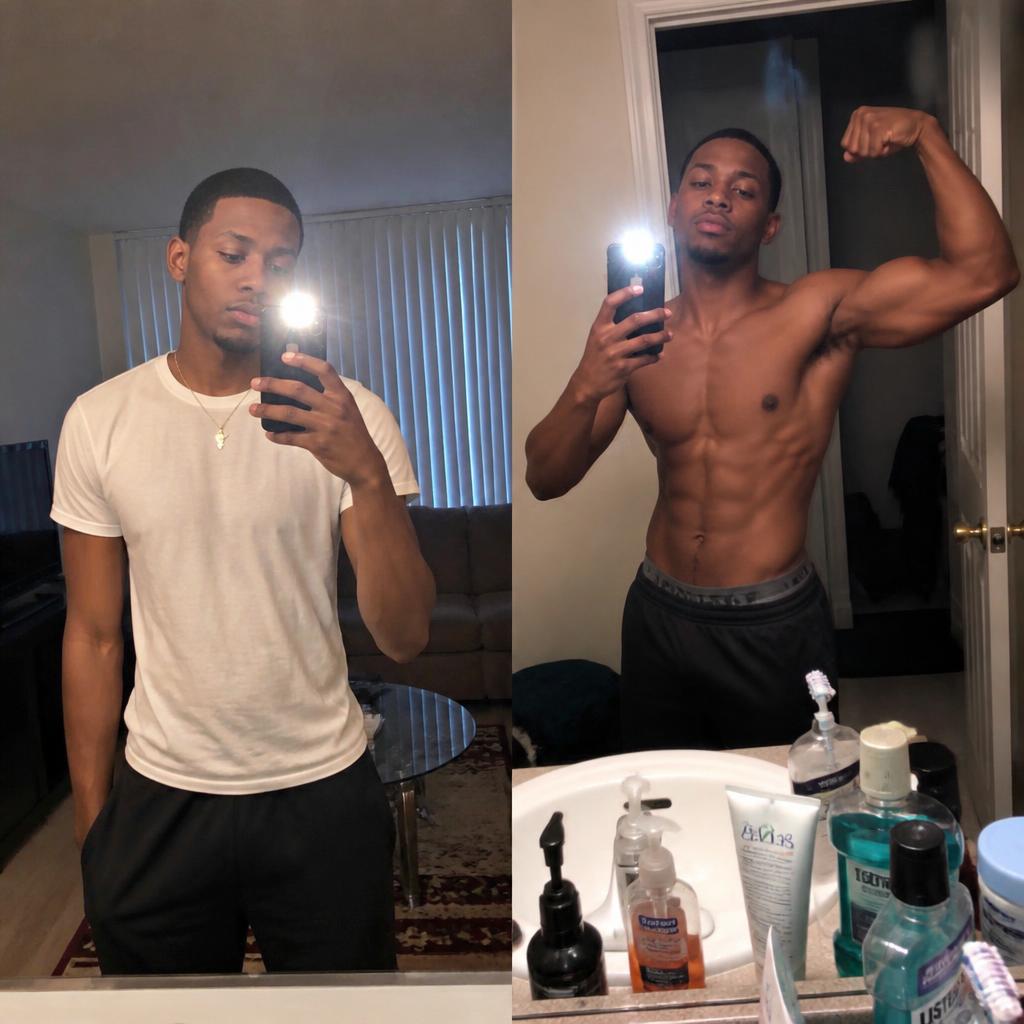 Andre W. before and after transformation