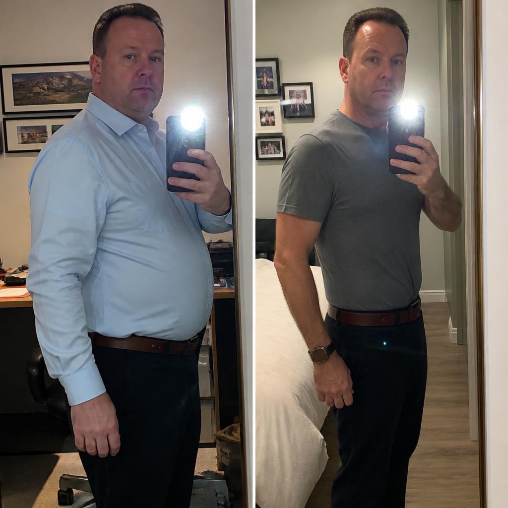 David K. before and after transformation
