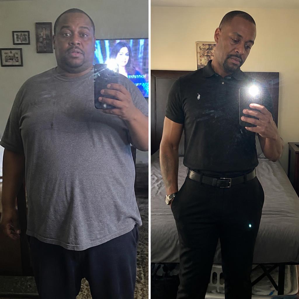 Marcus J. before and after transformation